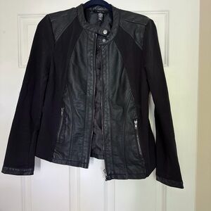 Woman’s Faux Leather Accent Jacket